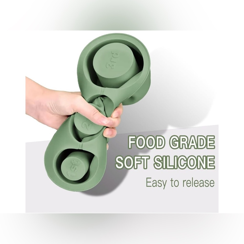 Silicone New Ice Mold Storage For Stanley Cup Travel Tumblers Light Green OS - Picture 7 of 14